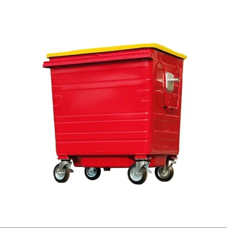 Outdoor Metal Garbage Can With Lid